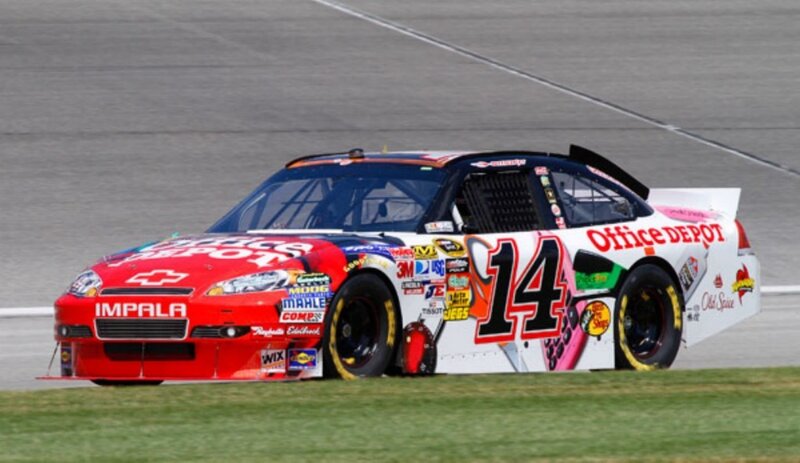 NASCAR race car on track