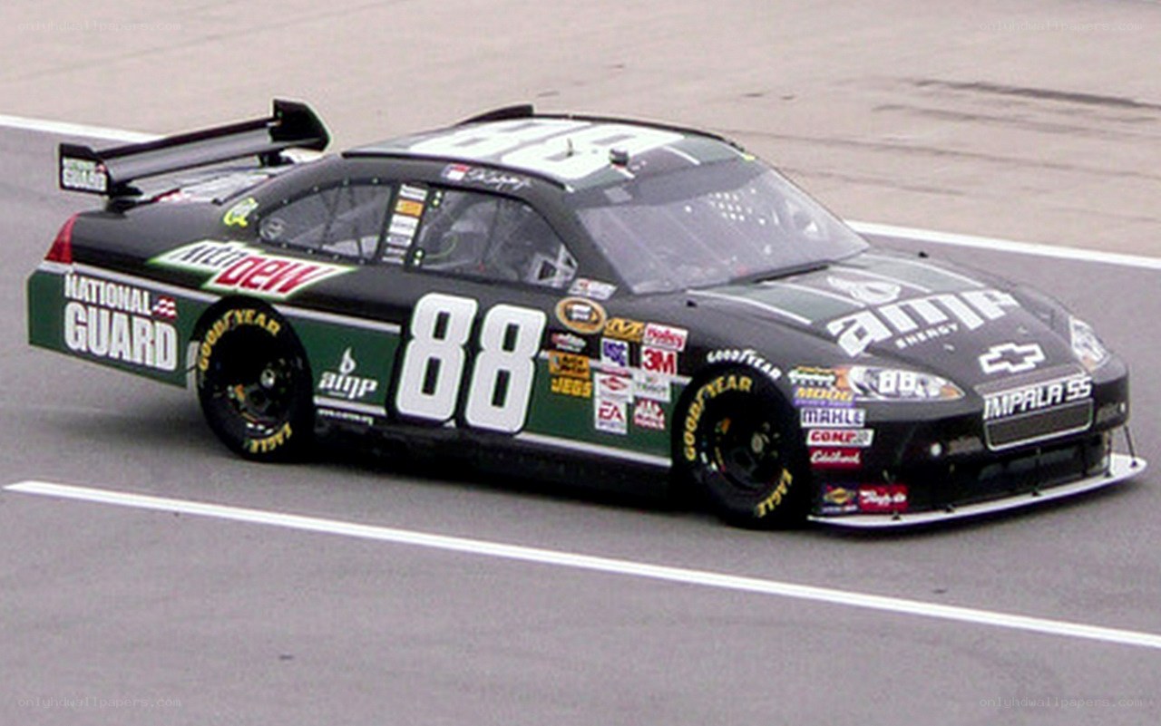 NASCAR race car on track