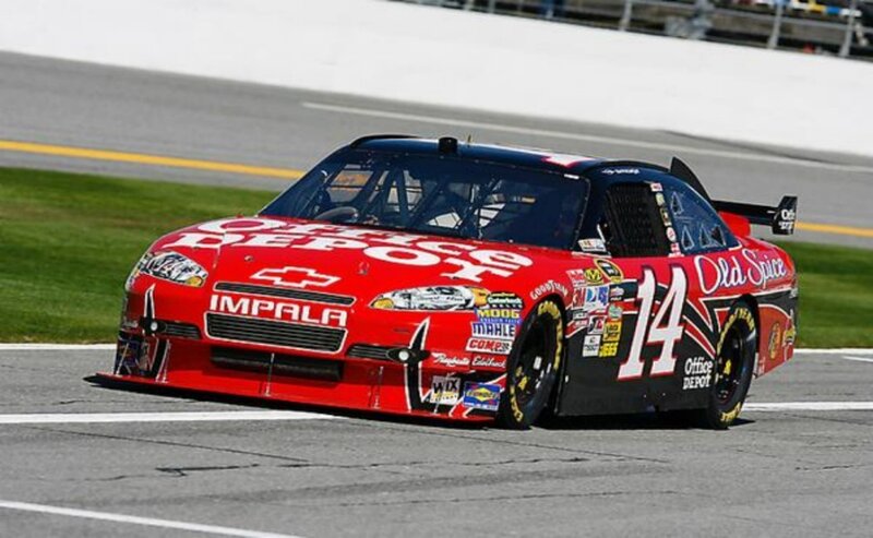 NASCAR race car on track