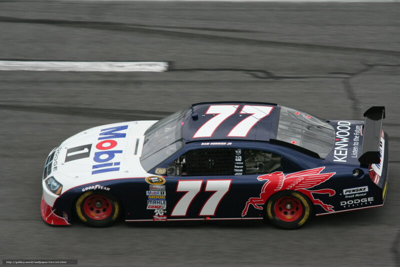 NASCAR race car on track
