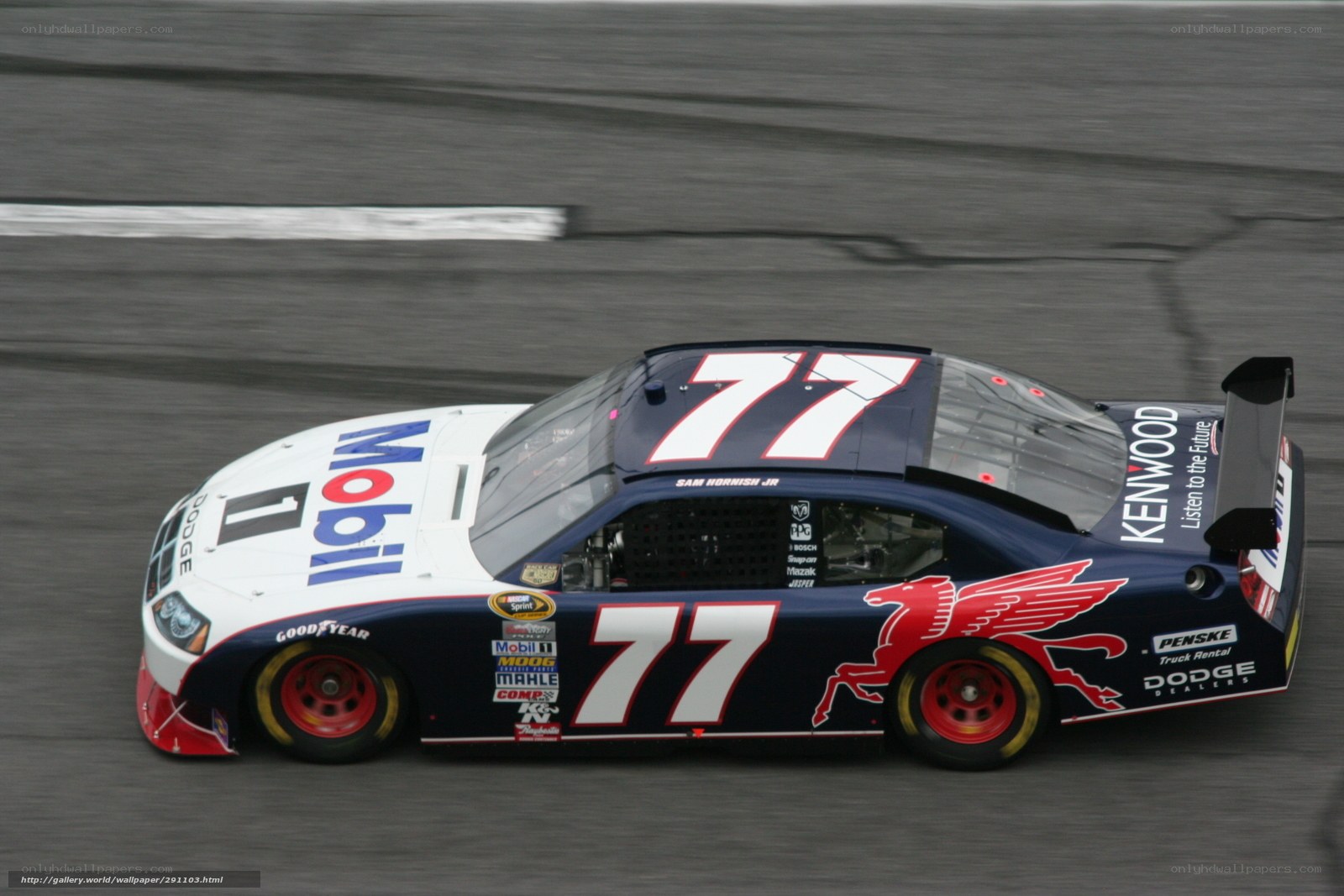 NASCAR race car on track