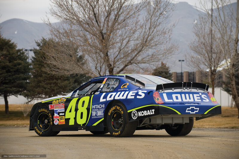 NASCAR race car with Lowe's branding