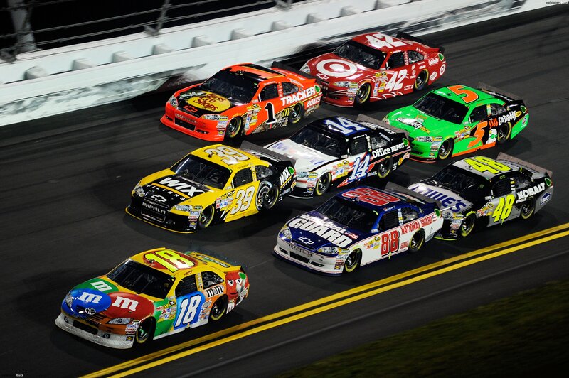 NASCAR Race Cars — Black, Dynamic