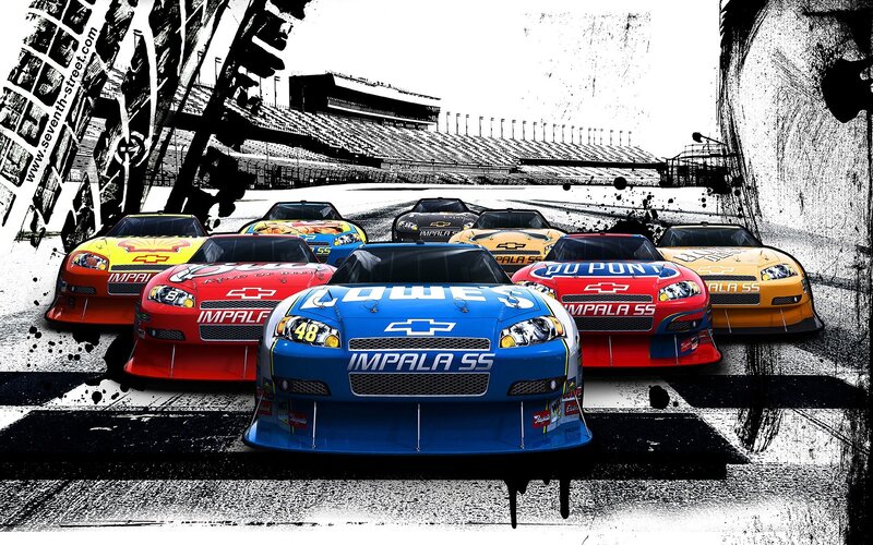 NASCAR Race Cars — Blue