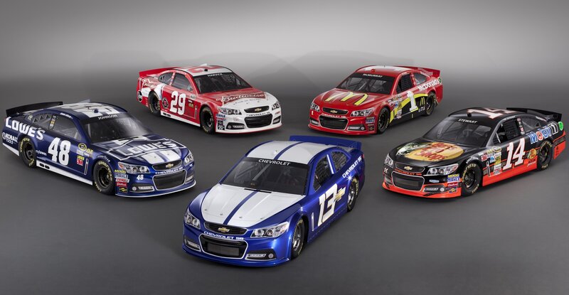 NASCAR race cars display