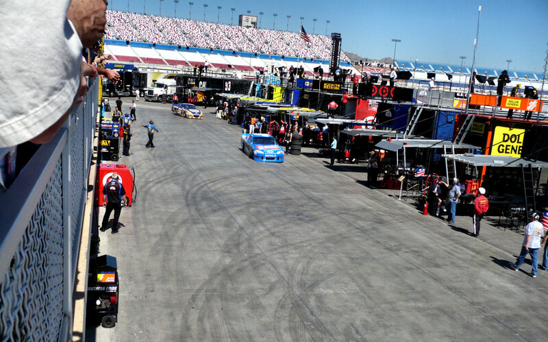 NASCAR Race Cars in Pit Lane