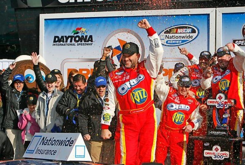 NASCAR victory celebration