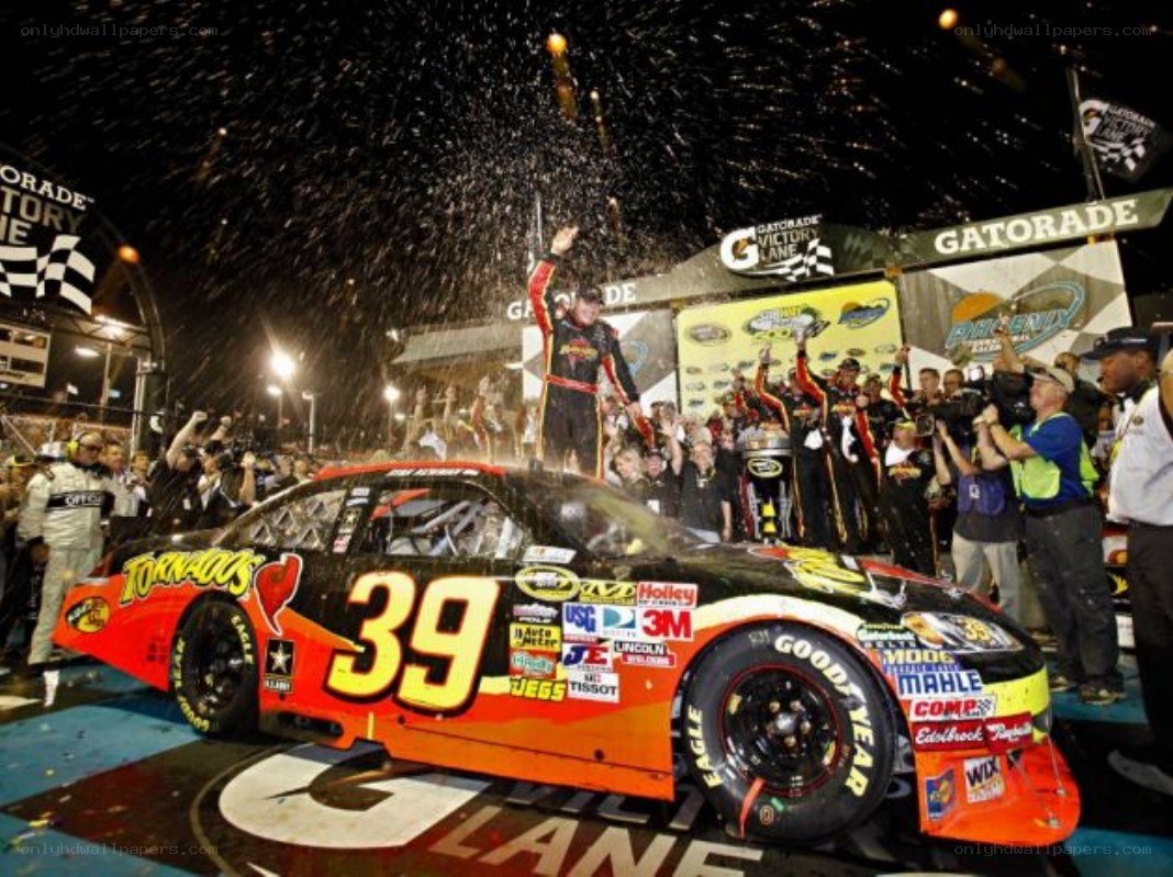 NASCAR victory celebration