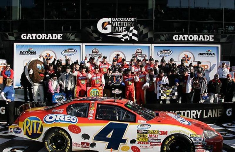 NASCAR victory lane celebration
