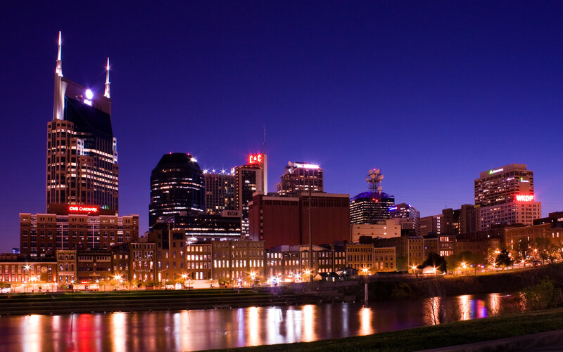 Nashville skyline at night