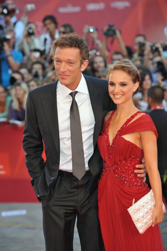 Natalie Portman and a man on red carpet