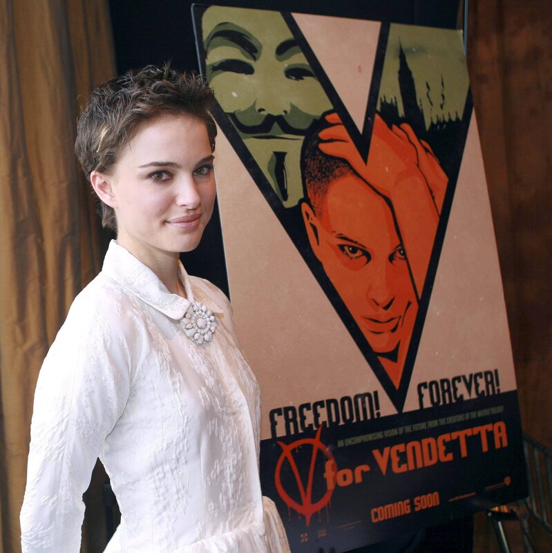 Natalie Portman at V for Vendetta event