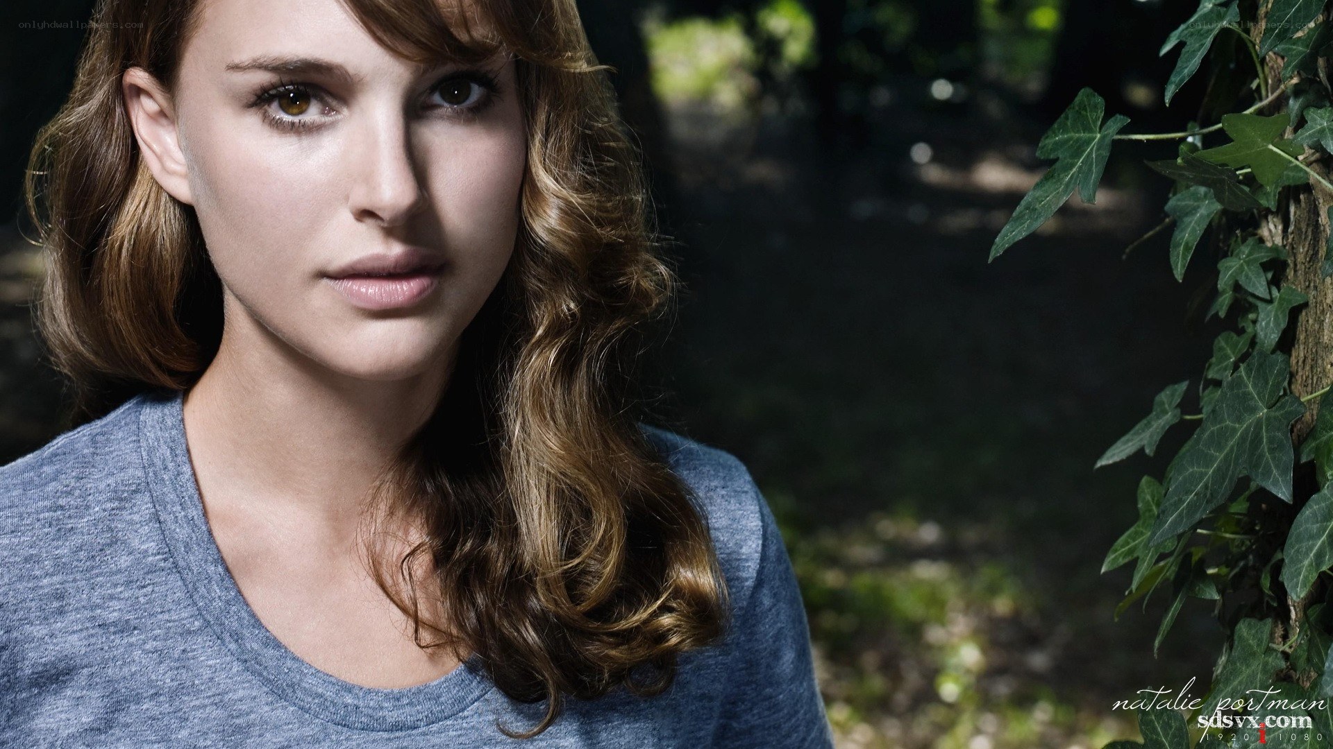 Natalie Portman in a forest