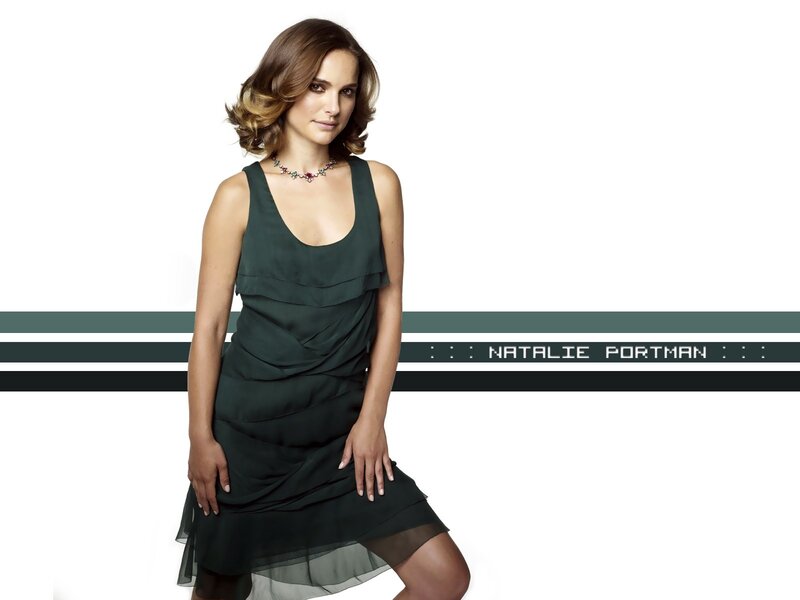 Natalie Portman in a green dress