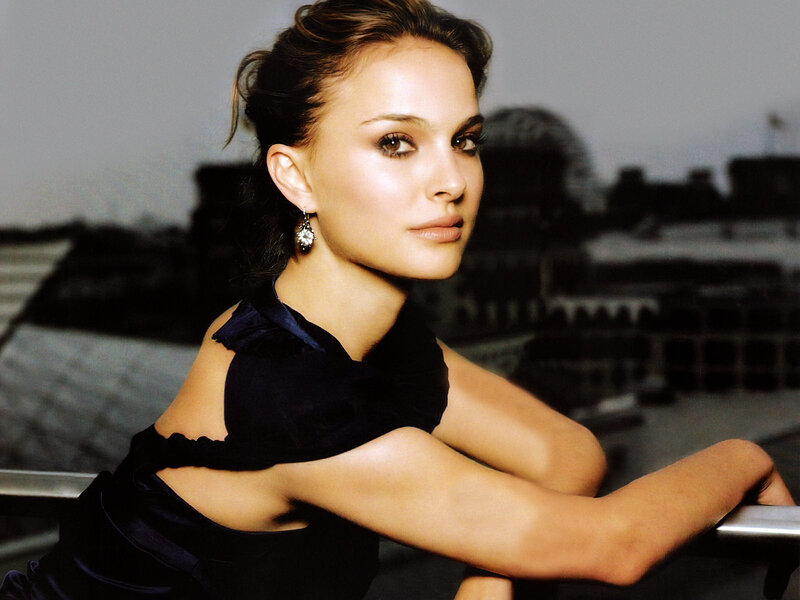 Natalie Portman in black dress