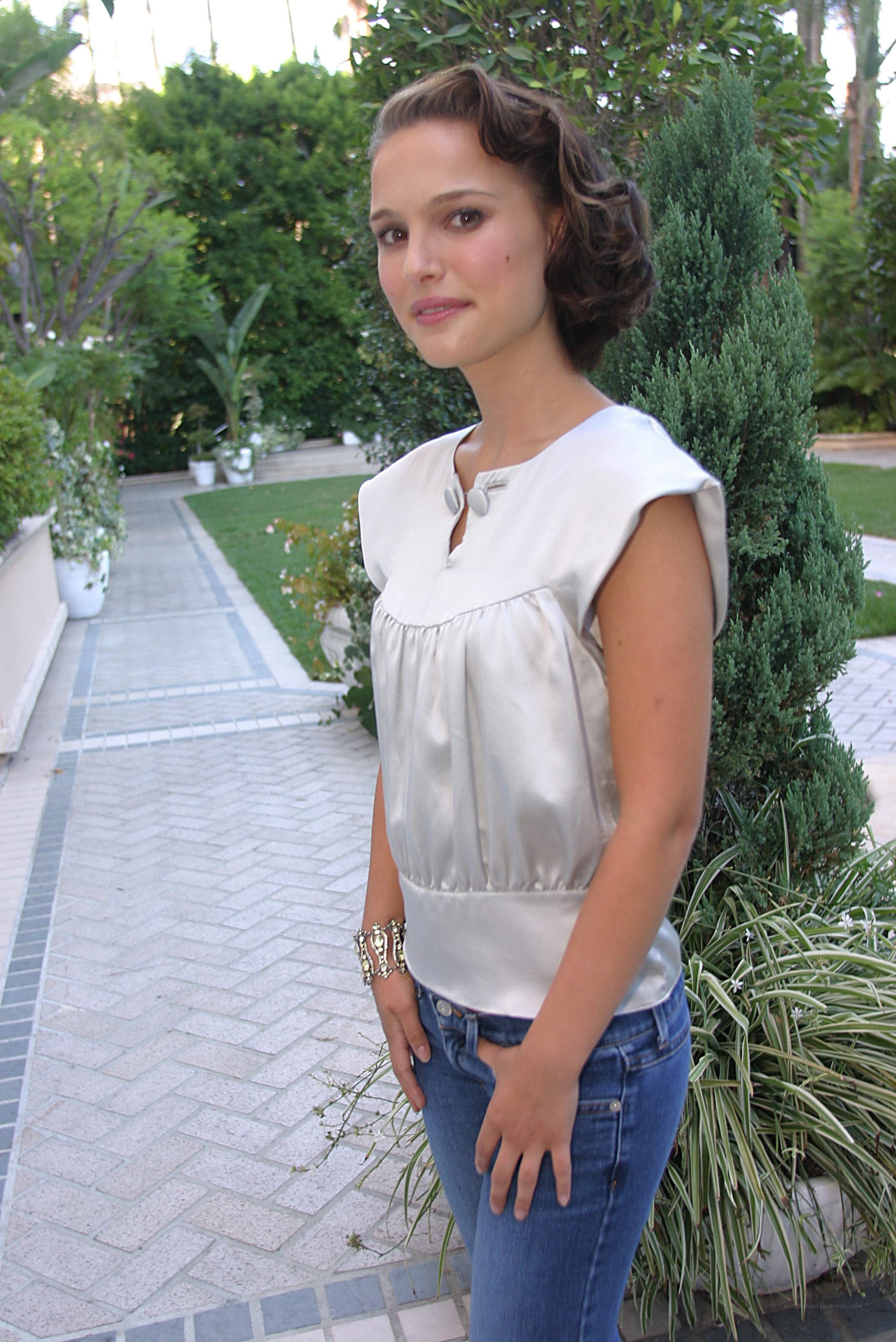 Natalie Portman in garden