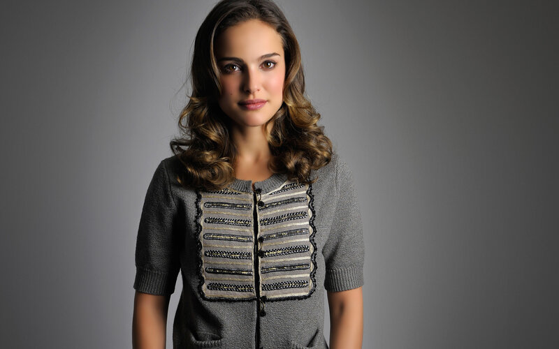 Natalie Portman in gray sweater