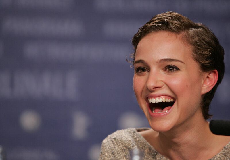 Natalie Portman laughing at event