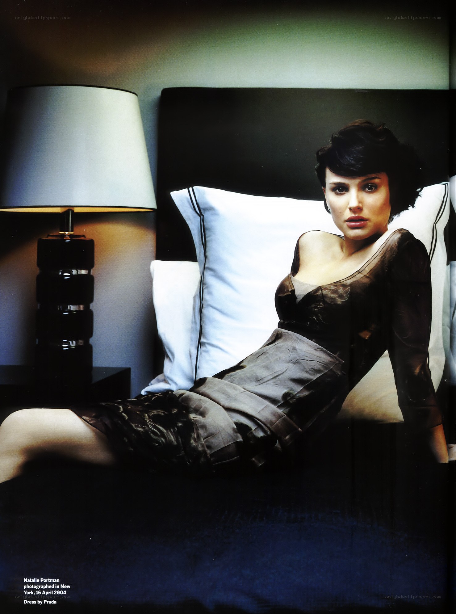 Natalie Portman on a bed