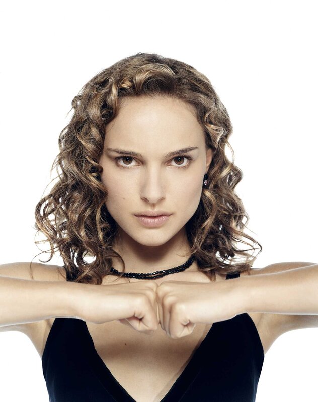 Natalie Portman with fists crossed