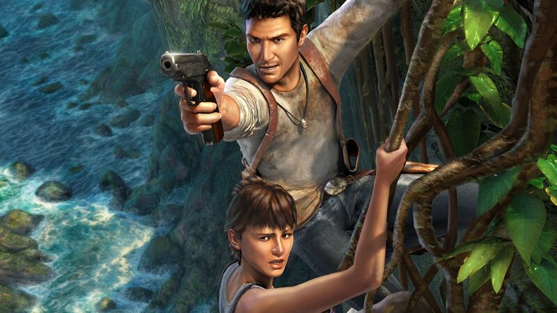 Nathan Drake and Chloe Frazer in jungle