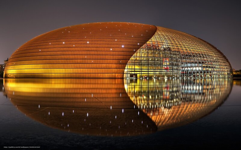 National Centre for the Performing Arts — Gold, Dramatic, Night