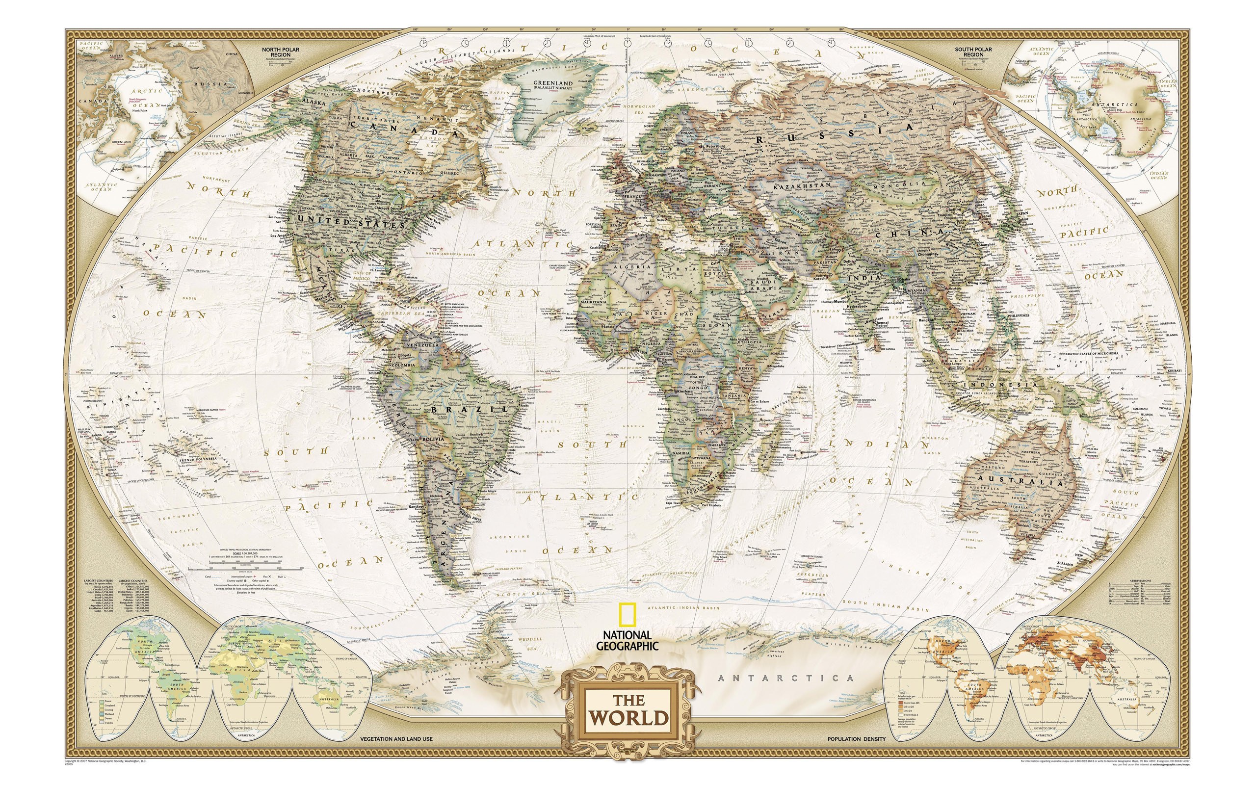 National Geographic world map