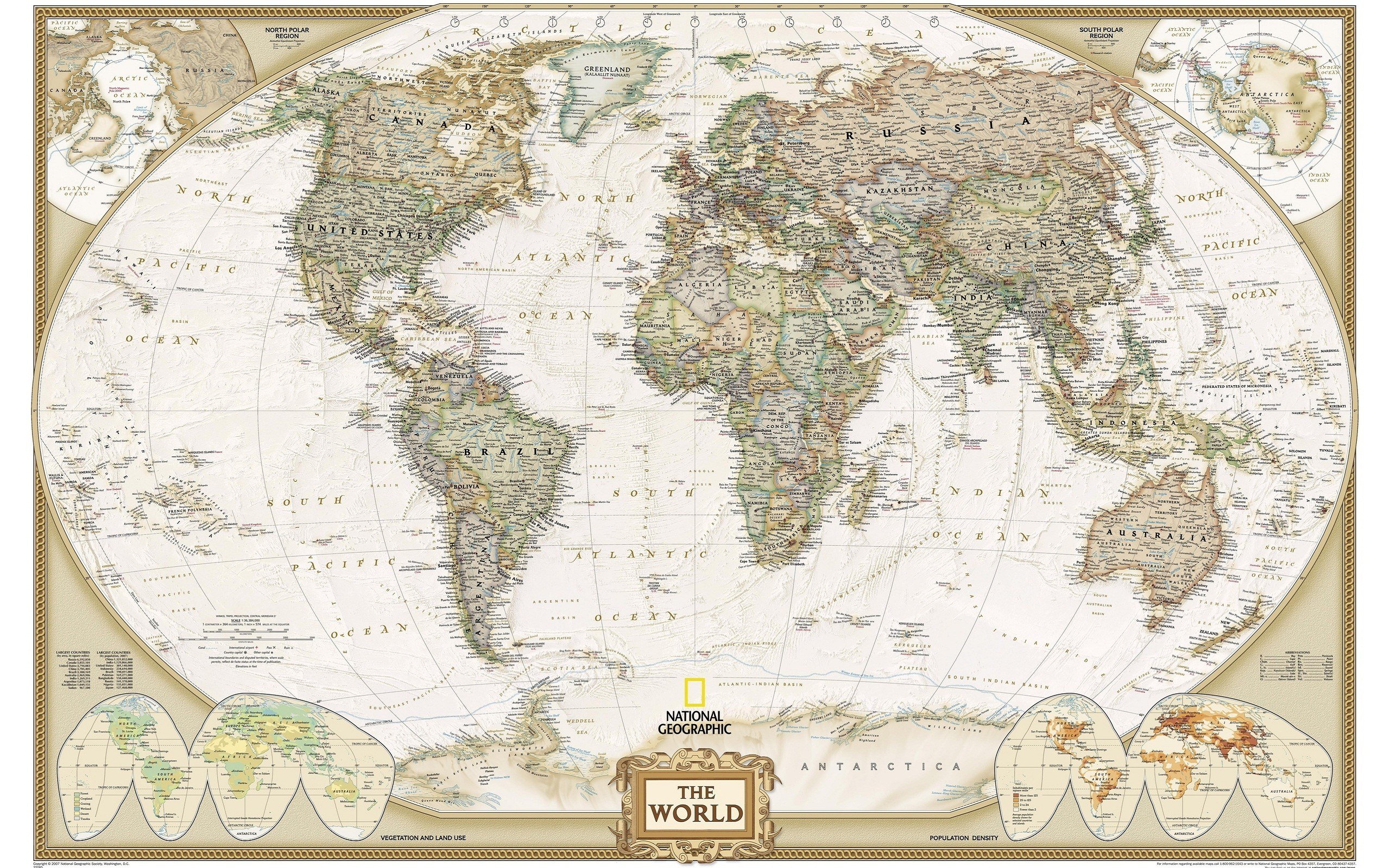 National Geographic world map