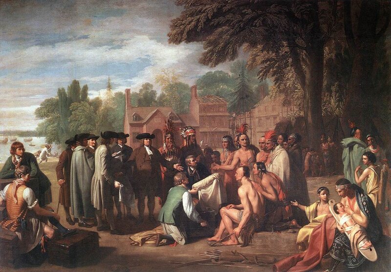 Native American and European meeting