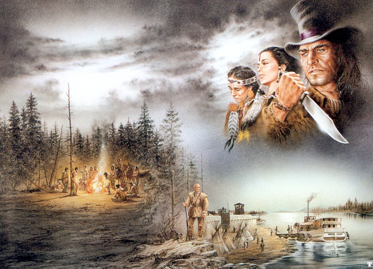 Native American and settler scenes