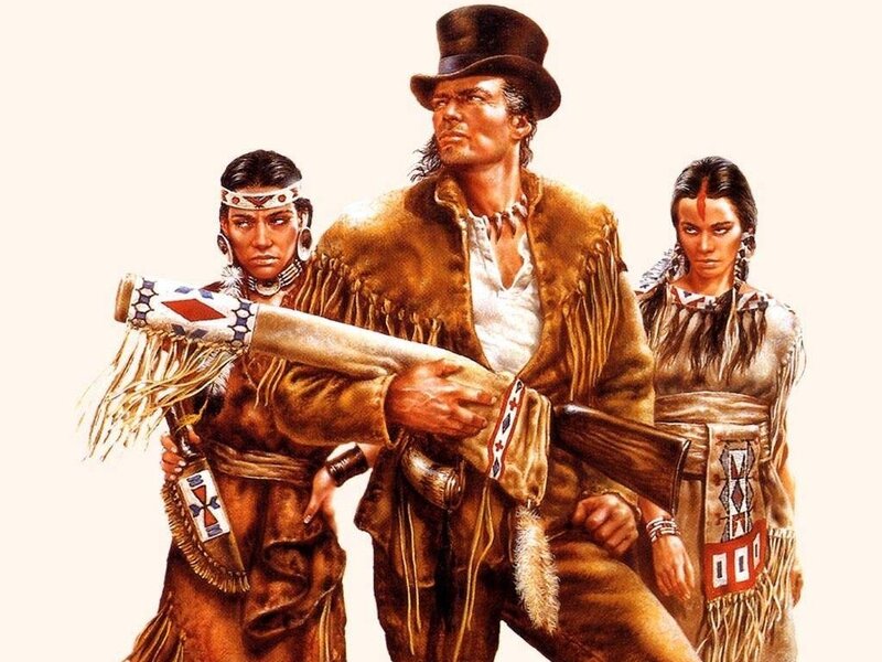 Native American and trapper group