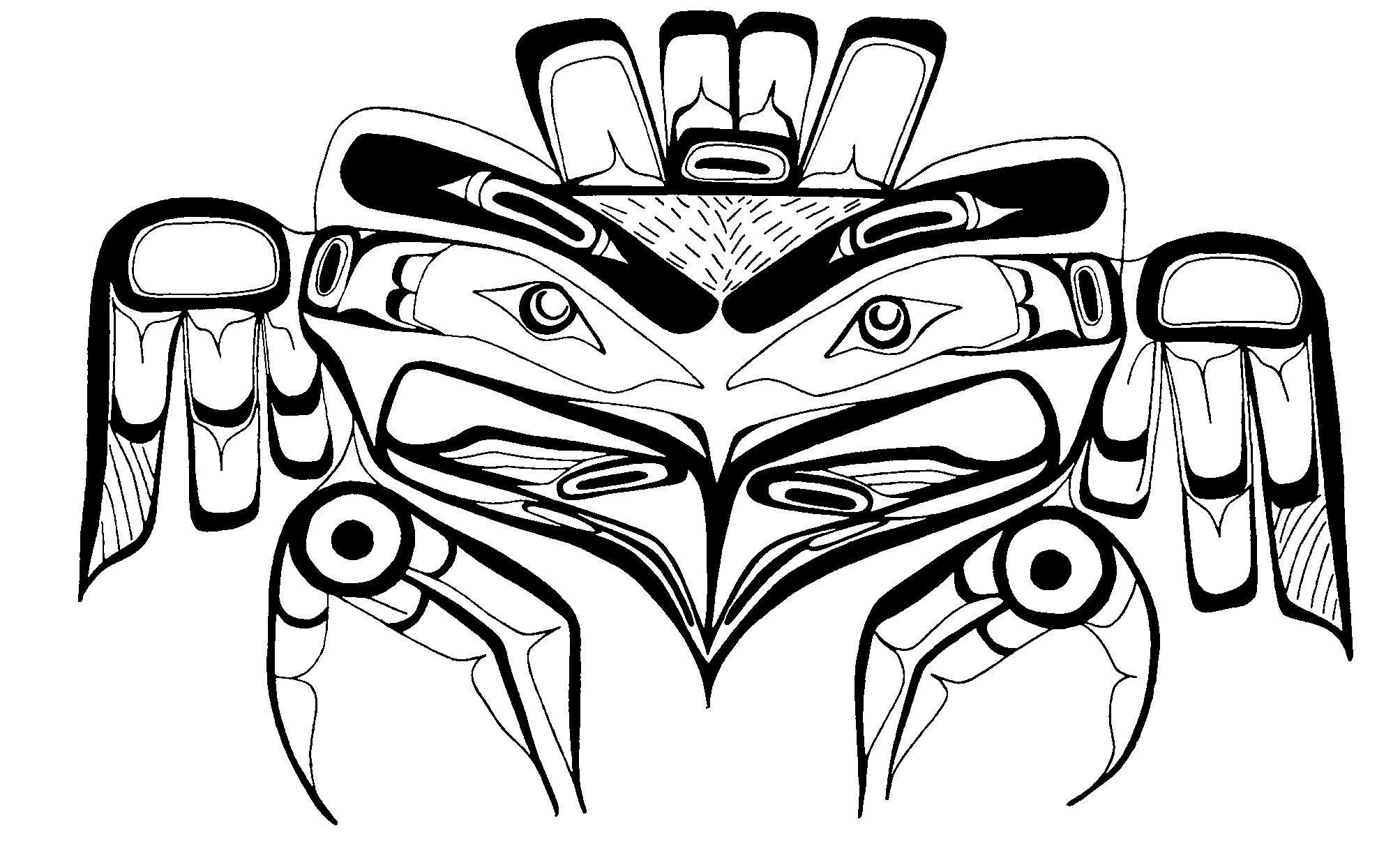 Native American art coloring page