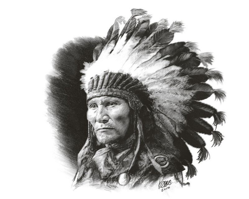 Native American Chief — Black