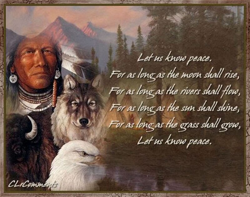 Native American Chief — Brown, Serene, Sunset