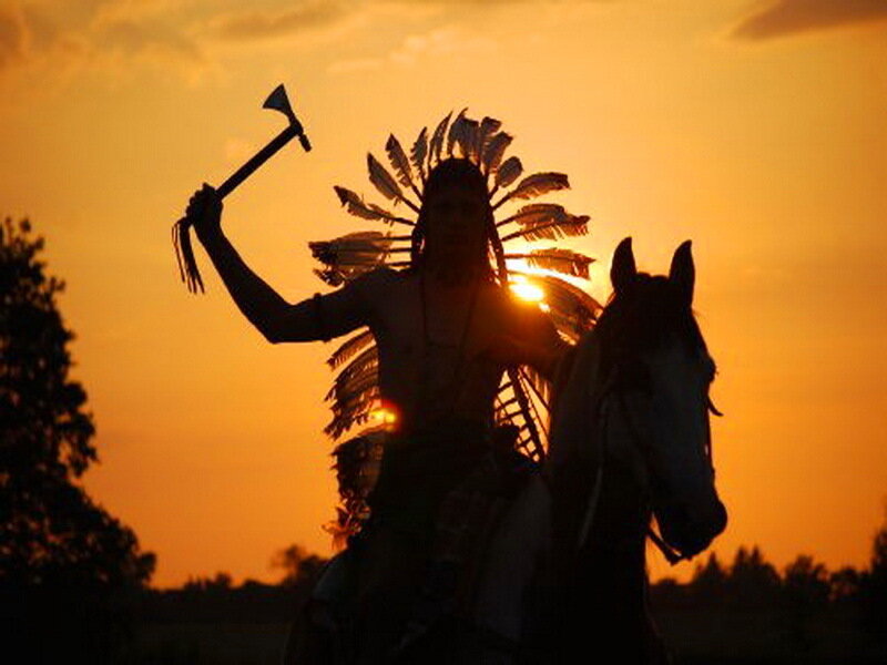 Native American Chief on Horse