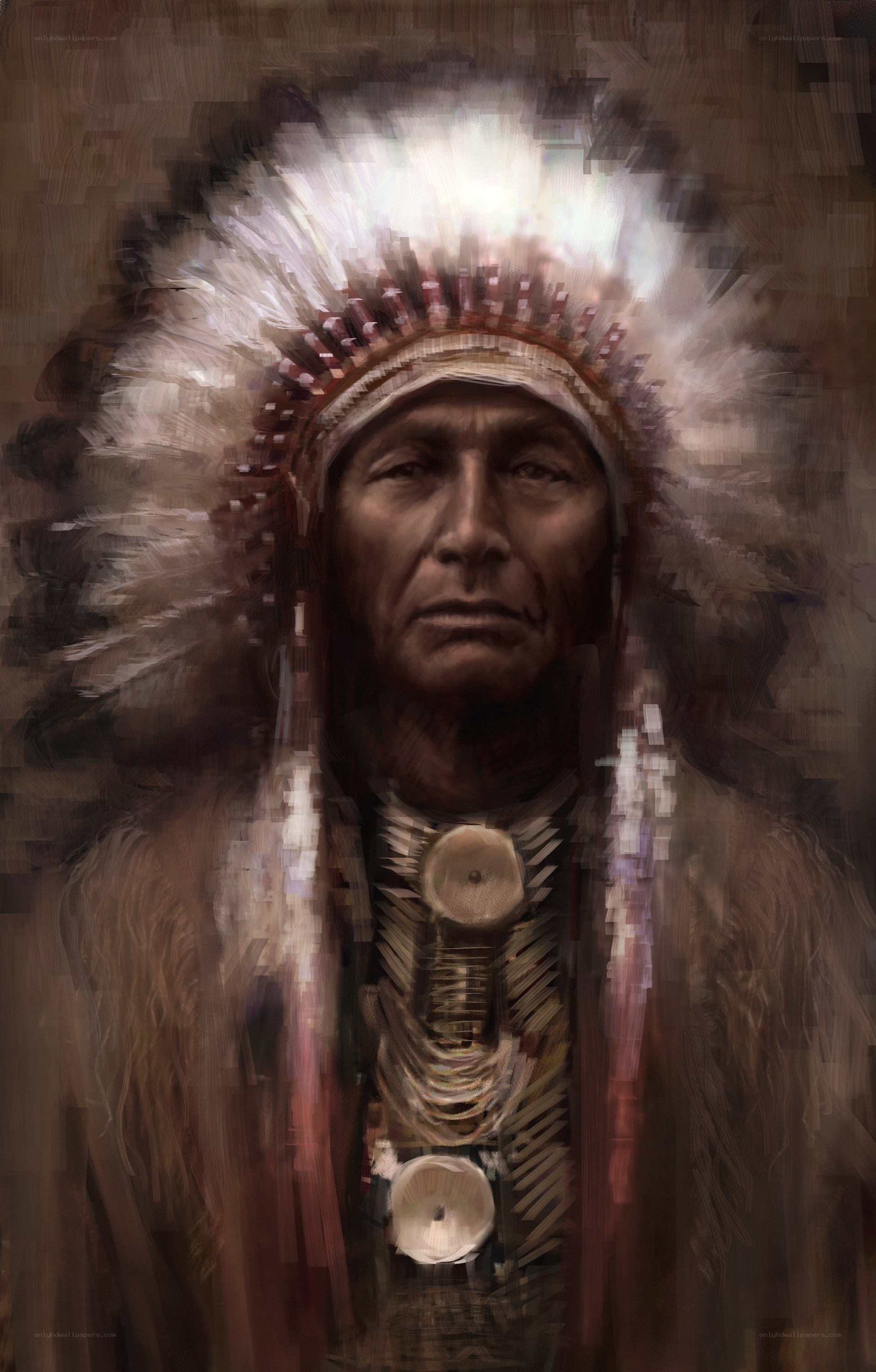 Native American chief portrait