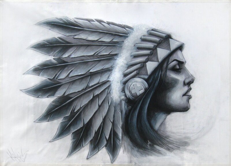 Native American chief profile