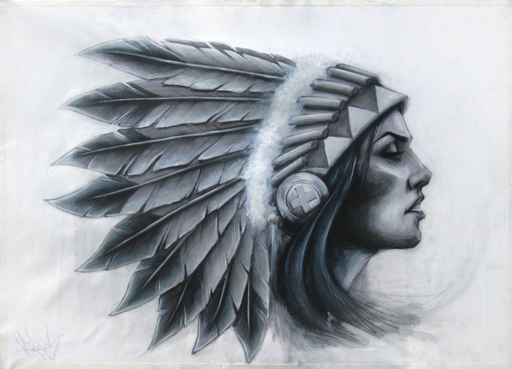 Native American chief profile