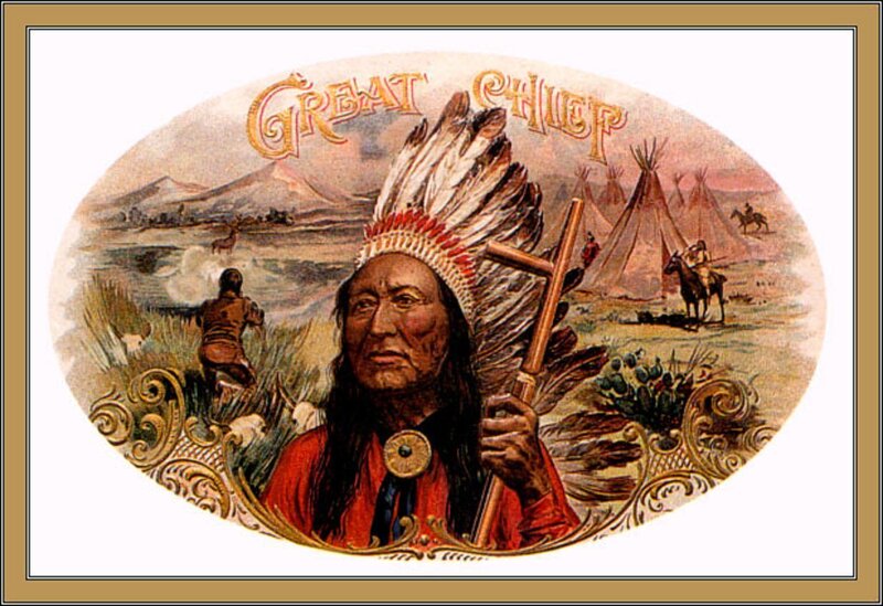 Native American Chief — Red