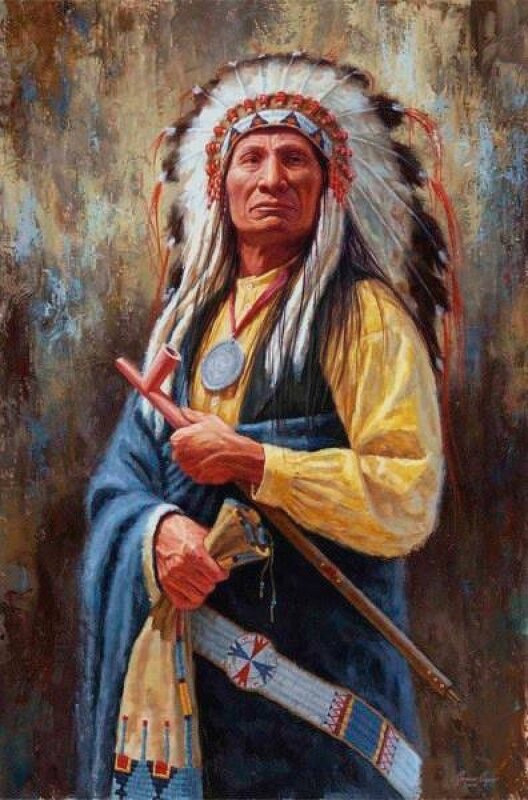Native American Chief — Yellow