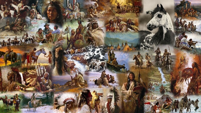 Native American collage artwork