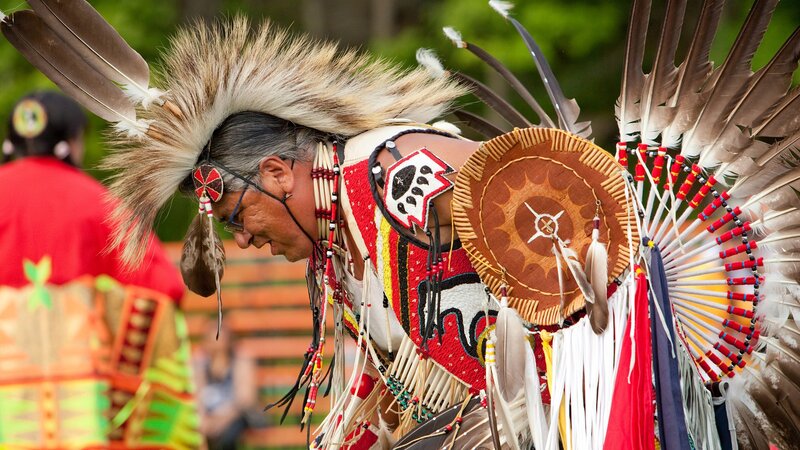 Native American dancer in regalia
