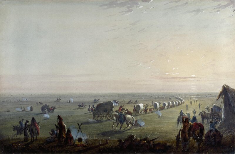 Native American Encampment — Brown, Dramatic