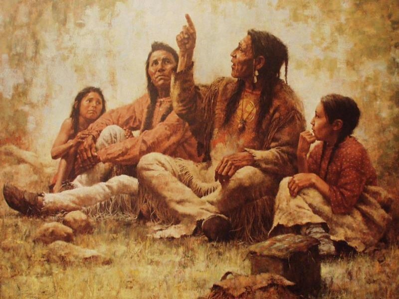 Native American family storytelling