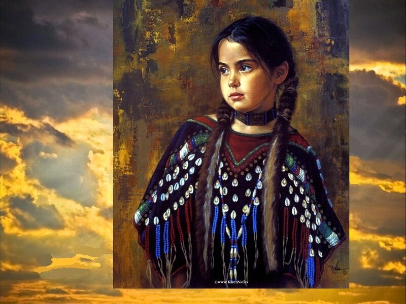 Native American girl portrait