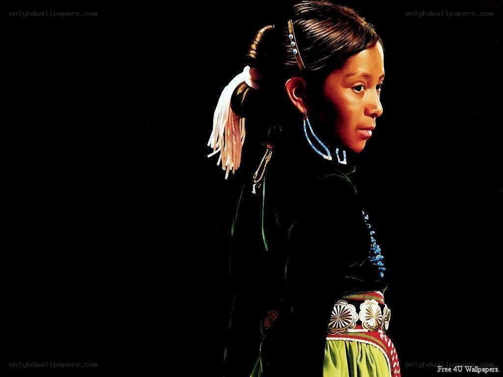 Native American girl portrait