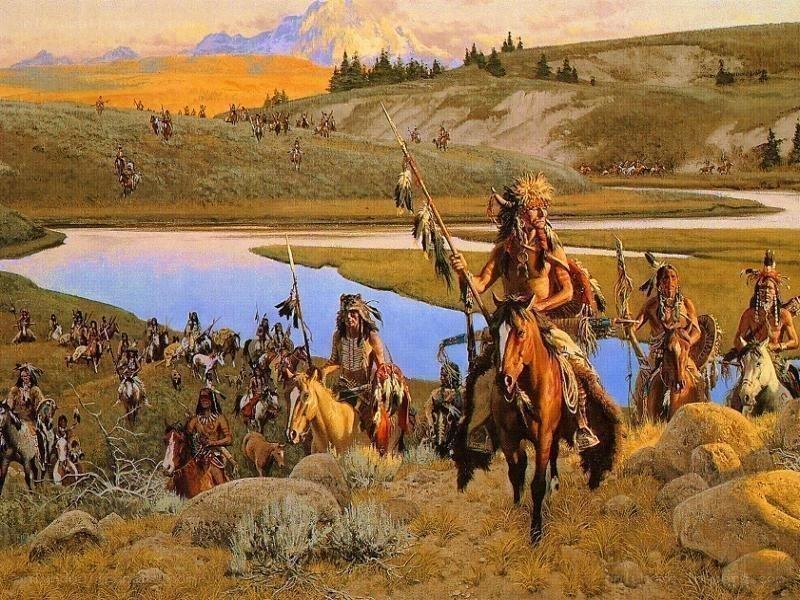 Native American horse riders