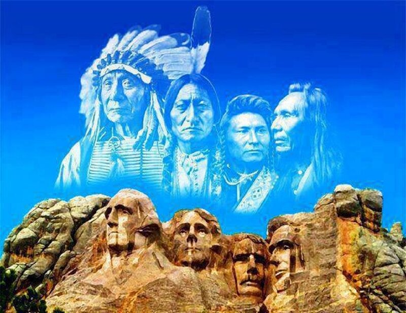 Native American Leaders — Blue, Dramatic