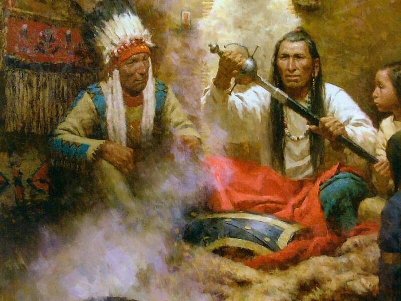 Native American leaders in council