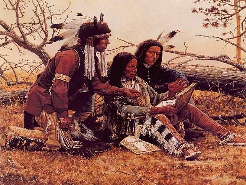 Native American leaders in council